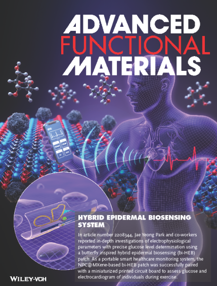 <Thesis cover image of hybrid skin patch sensor developed by the research team> 