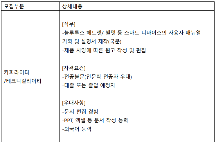 [추천채용] 세나테크놀로지 추천채용 안내