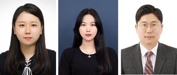 사진 왼쪽부터 제1저자로 참여한 신슬기, 강성현 석사과정 학생, 신원호 교수