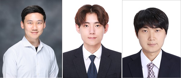 (사진 왼쪽부터)광운대학교 전자공학과 이현호 교수,  제 1저자 광운대학교 석사과정 전영우 연구원, 숙명여대 이현구 교수. 