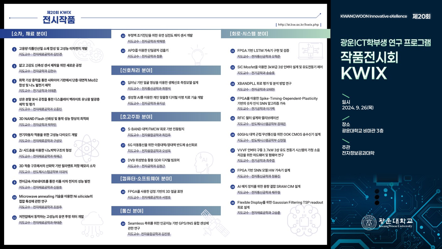 전정대 KWIX 리플렛 자료 입니다.