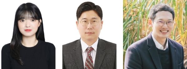 (좌측부터) 한주영 석사과정 학생(제1저자), 신원호 교수, 손희상 교수(이상 교신저자)