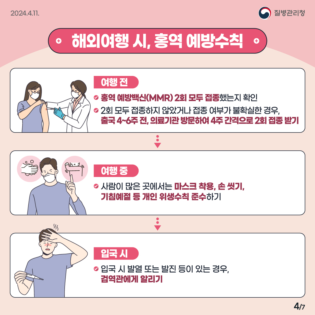 외국인 유학생 홍역 예방 수칙 안내