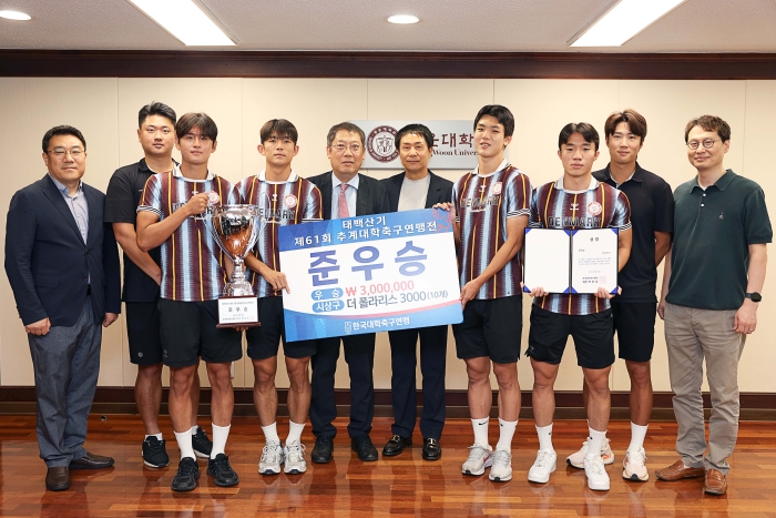 축구부, 제61회 추계대학축구연맹전(태백산기) 준우승 쾌거