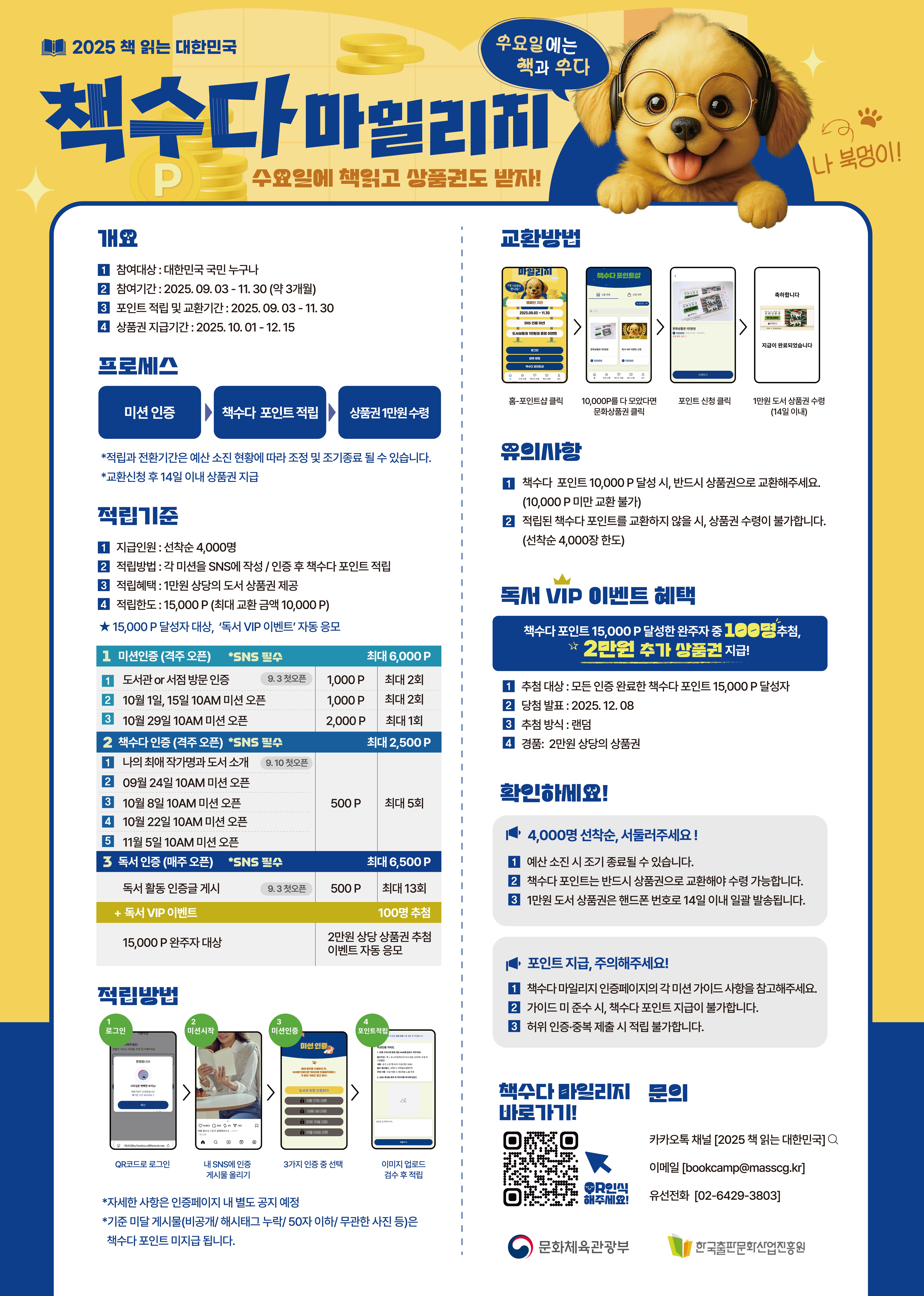 <책 읽는 대한민국> 책수다 마일리지 안내
~2025.11.30