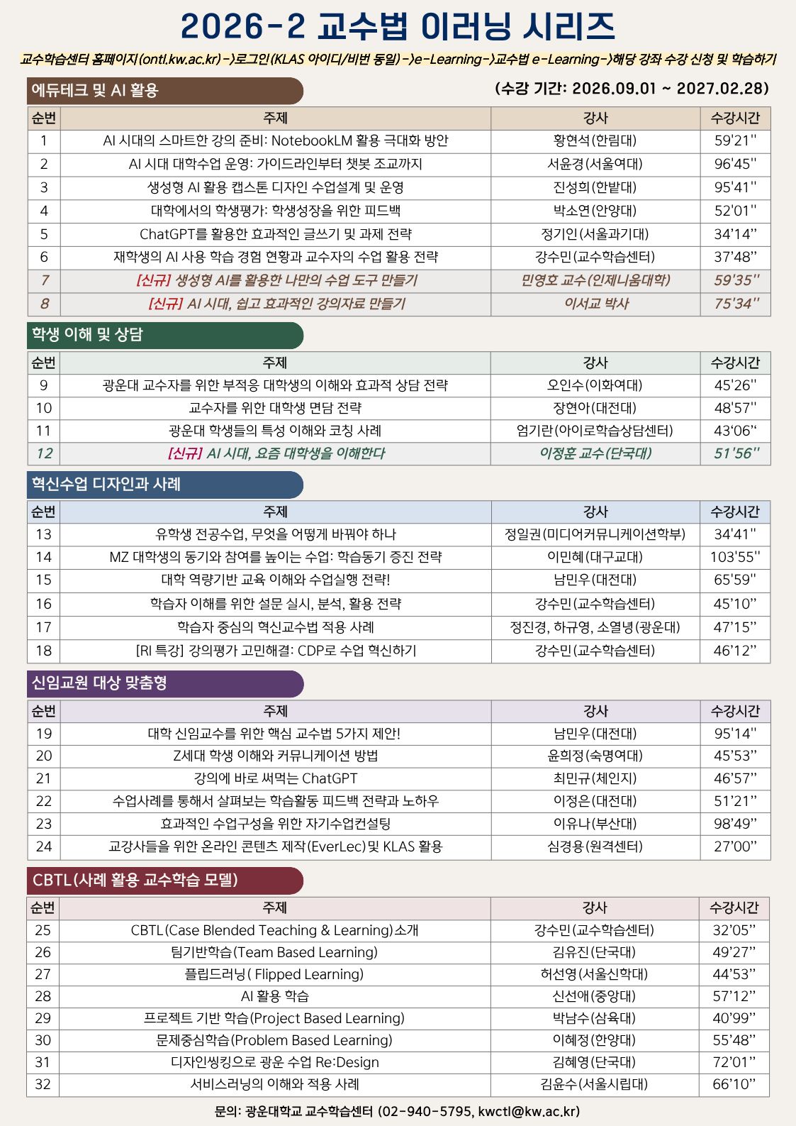 2026-2 교수법 이러닝 시리즈 안내
